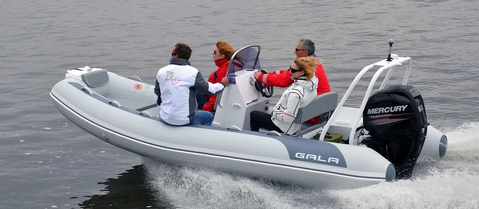 Gala Atlantis Deluxe tender carrying passengers underway