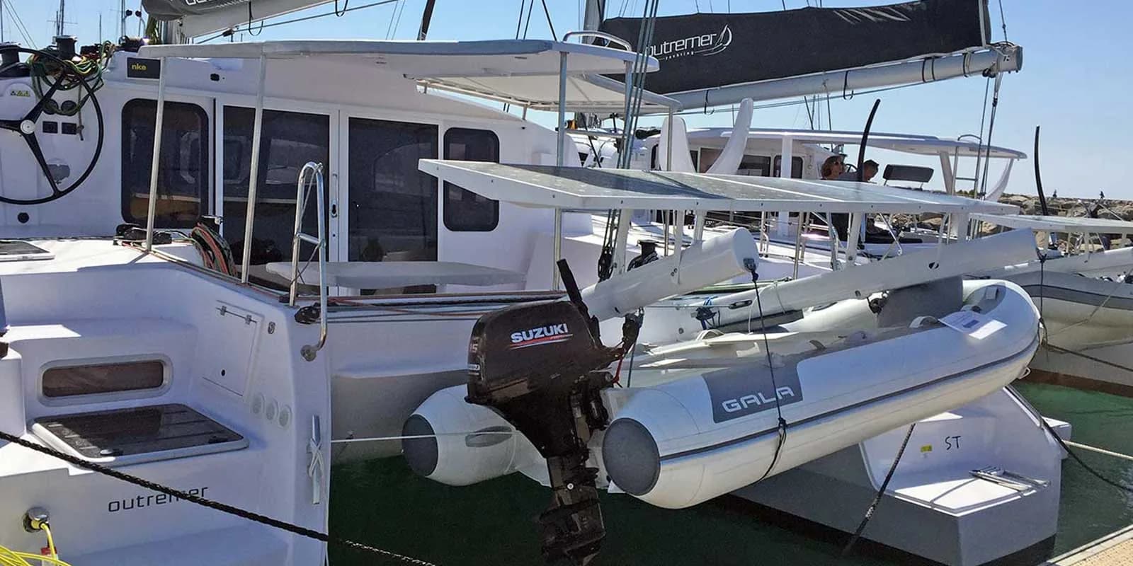 Gala Atlantis Double Deck tender carried alongside a yacht