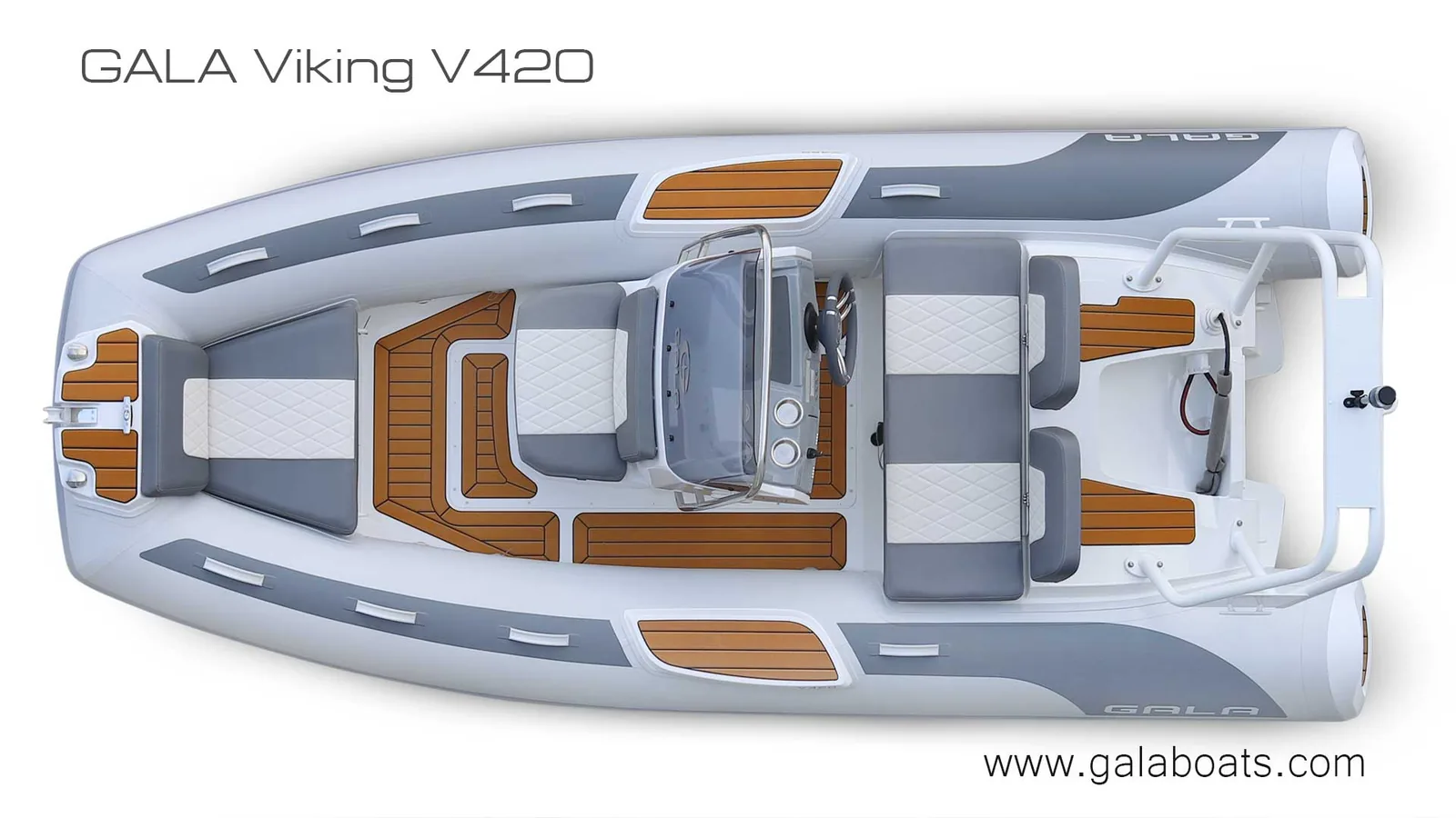 Gala Viking V420 interior layout from above