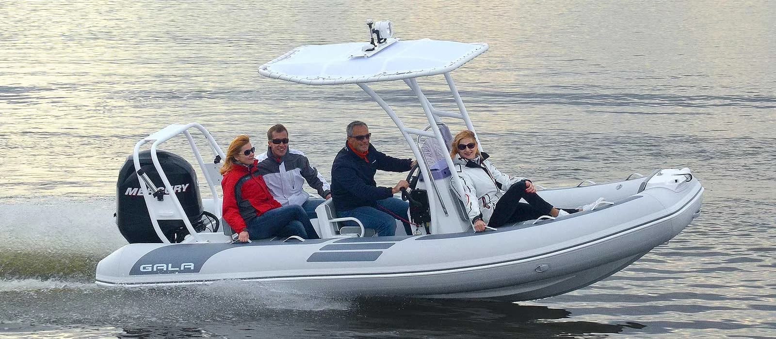 Passengers aboard a Gala Viking V500 underway