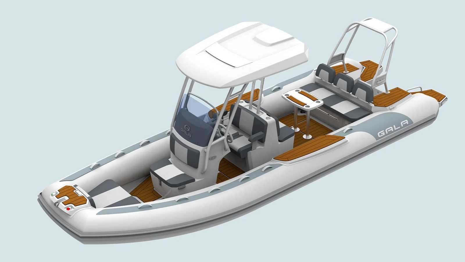 Gala Viking V7 manufacturer rendering showing the cockpit and seating
