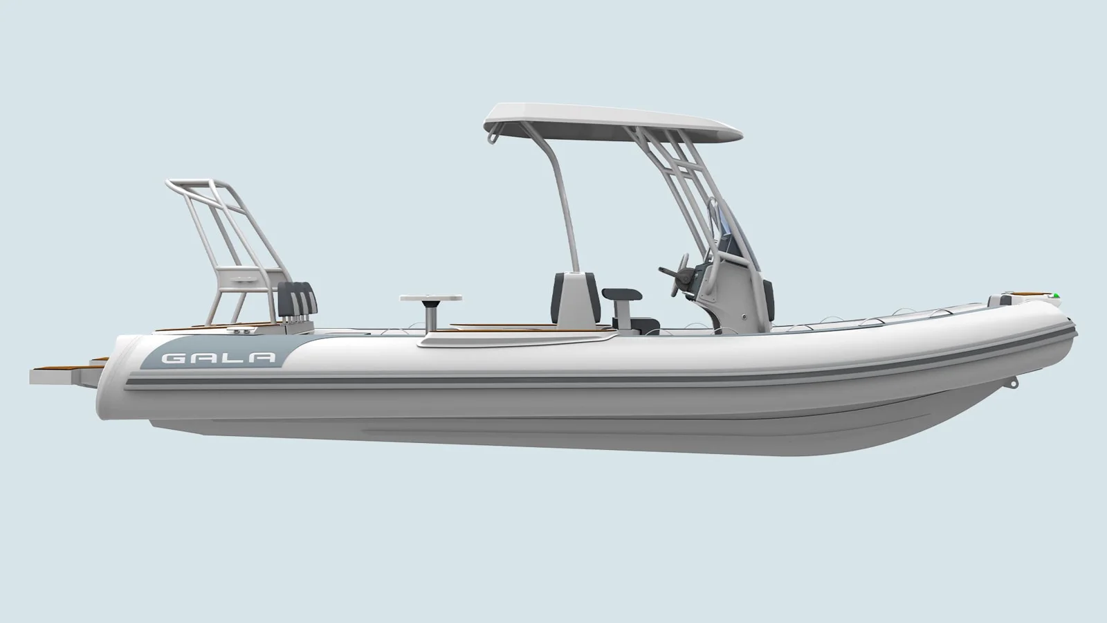 Gala Viking V7 manufacturer side rendering with open frame top